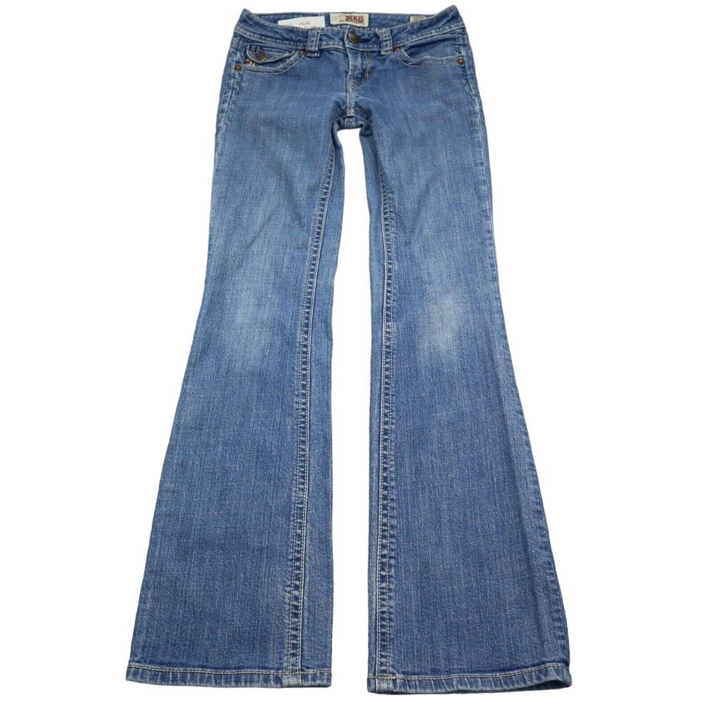 Mek Denim Pants Womens 26 Blue Flat Front Bootcut Flat Front Pockets Jeans